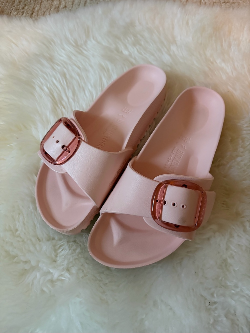 Birkenstock Madrid Big Buckle EVA Women's Light Rose Slide Sandals 38